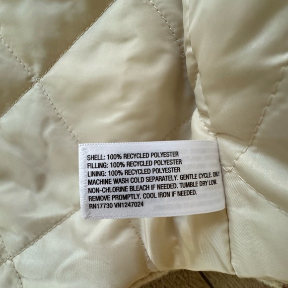 Cream Brown Plaid Oversized Cozy Quilted Women's Shacket Sz S Cabincore Fall - Picture 6 of 12